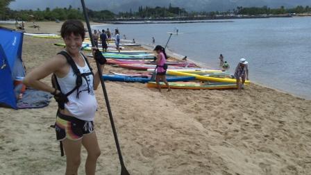  Rainbow Watersports owner Heidi finishing 7 mile race at 5 months pregnant 7-4-11